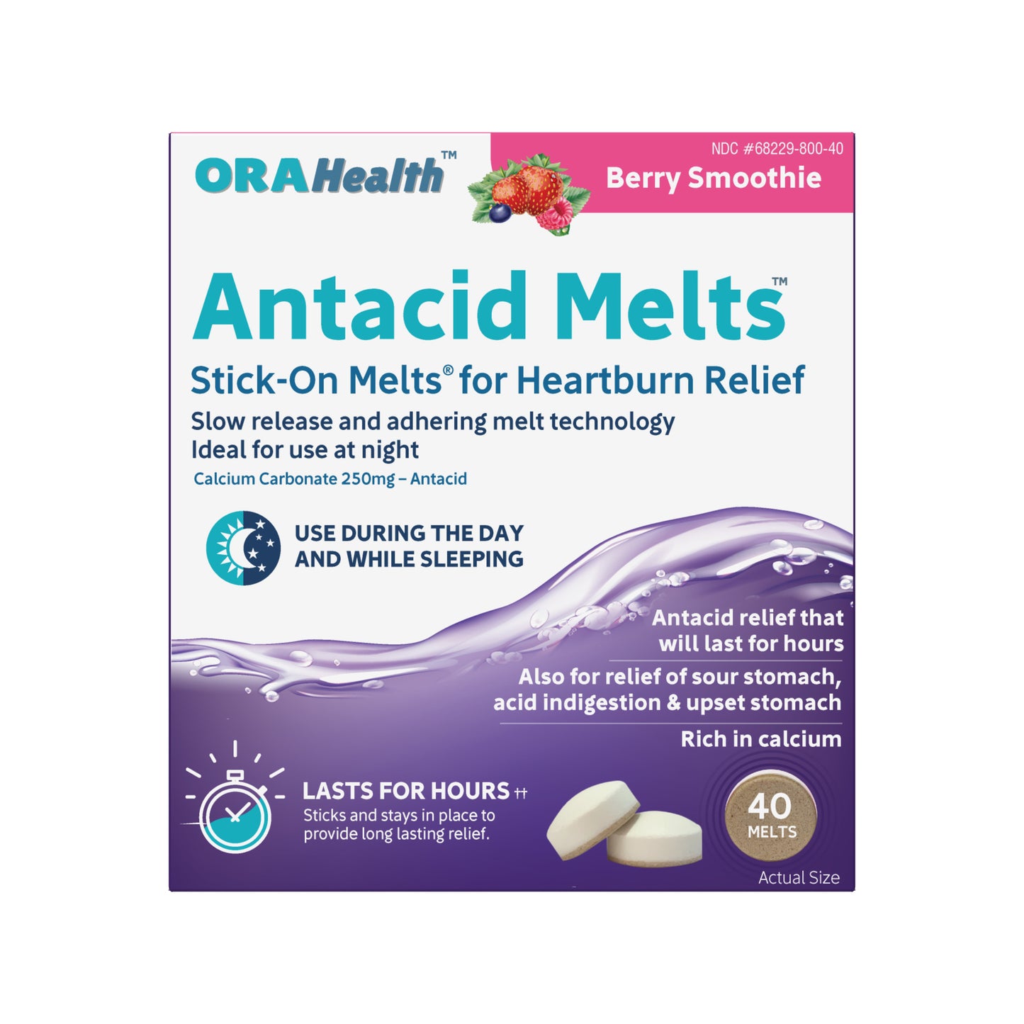 OraHealth™ Stick-On Antacid Melts